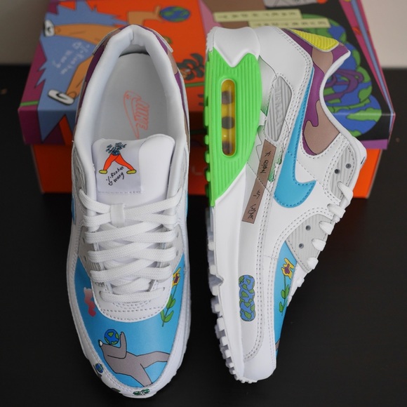 Nike x Ruohan Wang AirMax 90 FlyLeather CZ3992-900 - Picture 5 of 6
